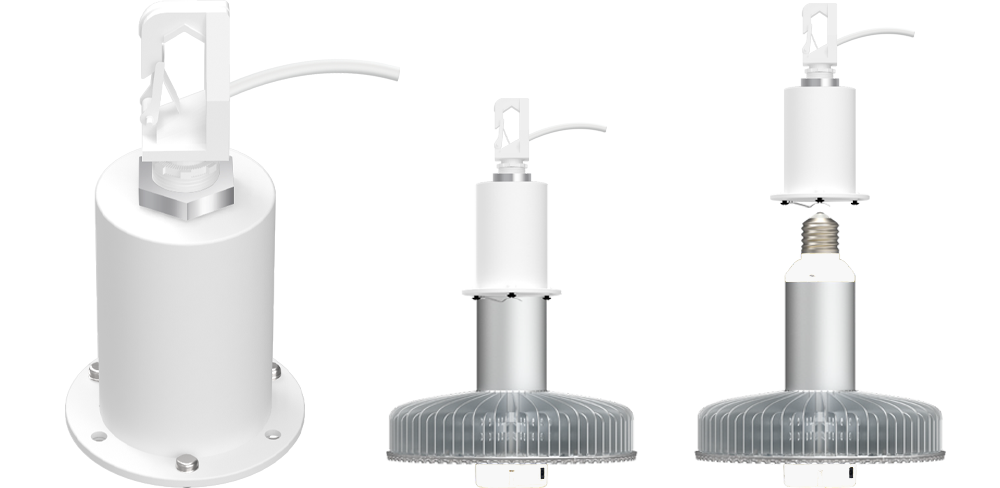 OEO EZ Base - Mogul E39 Socket | Single Hook Mount | 6FT Power Cable