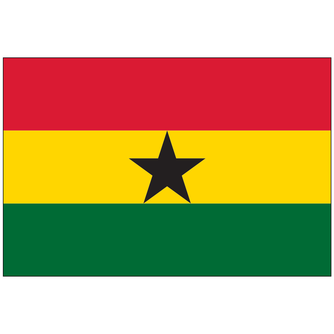 Ghana Flag on a Stick