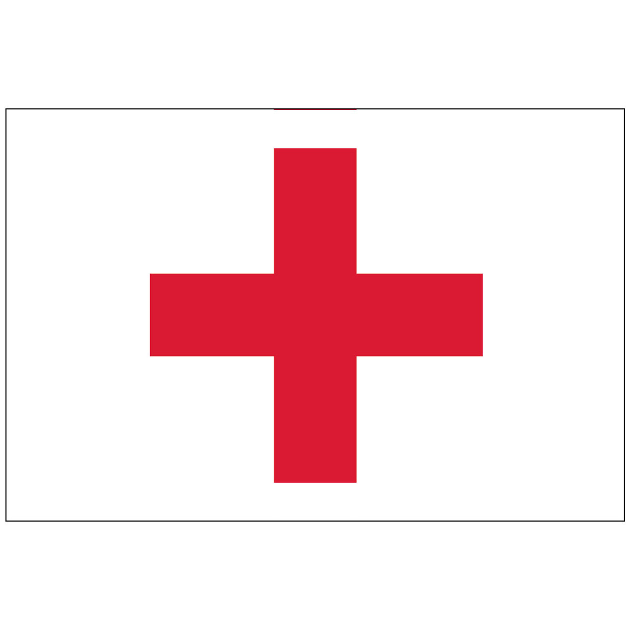 flag with white cross and red background