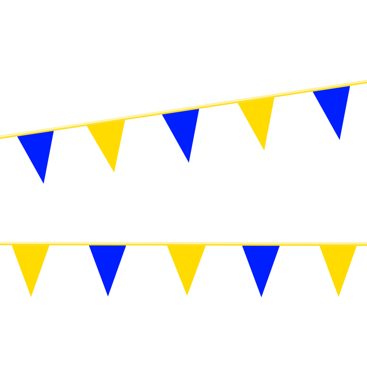 triangle streamers, triangle pennants, 100' streamers, triangle