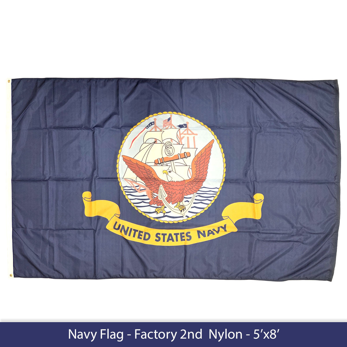 Factory 2nd - Navy Flag | American Flags Express