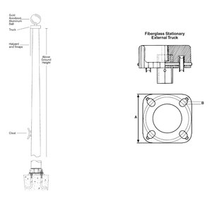 Anchor Base Fiberglass Flagpole Anchor Base Fiberglass Flagpole