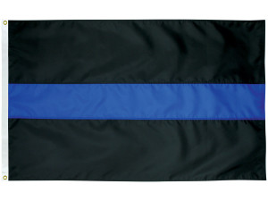 Thin Blue Line Nylon Outdoor Flag Thin Blue Line Nylon Outdoor Flag