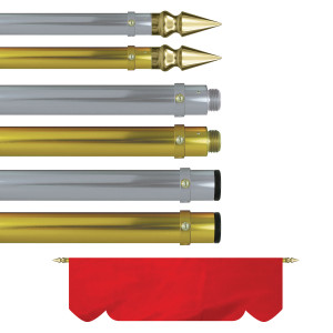 Deluxe Aluminum Lead Banner Poles w/ Spear Ends