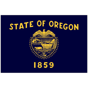 Mounted Oregon Flag Mounted Oregon Flag