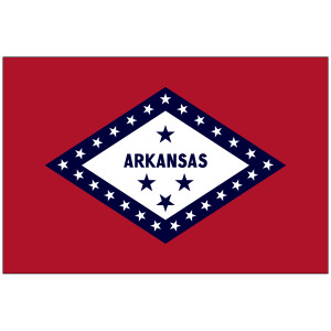 Mounted Arkansas Flag Mounted Arkansas Flag
