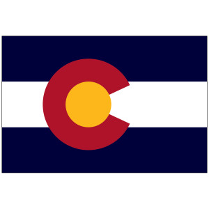 Mounted Colorado Flag Mounted Colorado Flag