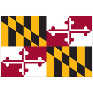 Mounted Maryland Flag Mounted Maryland Flag