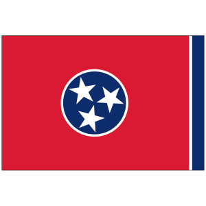 Mounted Tennessee Flag Mounted Tennessee Flag
