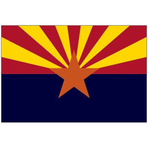 Mounted Arizona Flag Mounted Arizona Flag