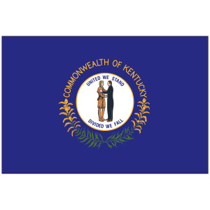 Mounted Kentucky Flag Mounted Kentucky Flag