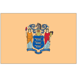 Mounted New Jersey Flag Mounted New Jersey Flag