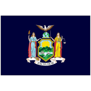 Mounted New York Flag Mounted New York Flag