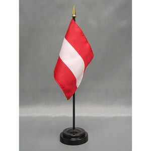 Austria No Eagle 4x6 E-Gloss Mounted Flag Austria No Eagle 4x6 E-Gloss Mounted Flag