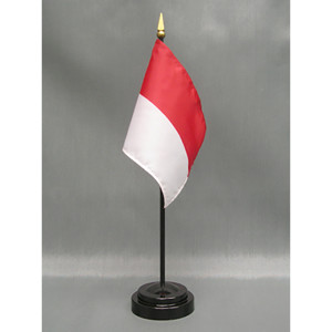 Indonesia 4x6 E-Gloss Mounted Flag Indonesia 4x6 E-Gloss Mounted Flag