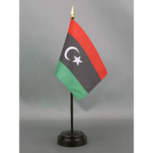 Libya 4x6 E-Gloss Mounted Flag Libya 4x6 E-Gloss Mounted Flag