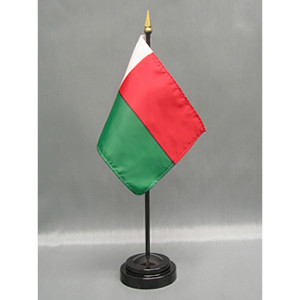Madagascar 4x6 E-Gloss Mounted Flag Madagascar 4x6 E-Gloss Mounted Flag