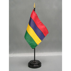 Mauritius 4x6 E-Gloss Mounted Flag Mauritius 4x6 E-Gloss Mounted Flag