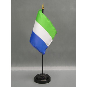 Sierra Leone 4x6 E-Gloss Mounted Flag Sierra Leone 4x6 E-Gloss Mounted Flag