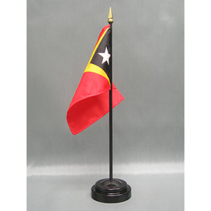 East Timor 4x6 E-Gloss Mounted Flag East Timor 4x6 E-Gloss Mounted Flag