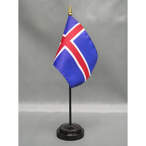 Iceland 4x6 E-Gloss Mounted Flag Iceland 4x6 E-Gloss Mounted Flag