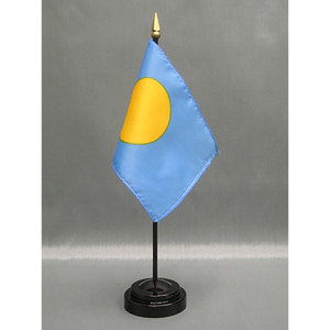 Palau 4x6 E-Gloss Mounted Flag Palau 4x6 E-Gloss Mounted Flag