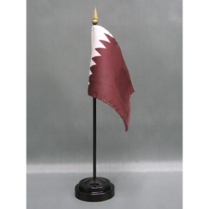 Qatar 4x6 E-Gloss Mounted Flag Qatar 4x6 E-Gloss Mounted Flag