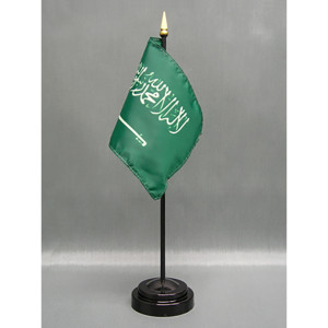 Saudi Arabia 4x6 E-Gloss Mounted Flag Saudi Arabia 4x6 E-Gloss Mounted Flag