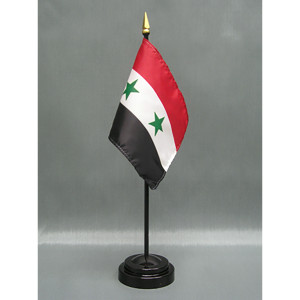 Syria 4x6 E-Gloss Mounted Flag Syria 4x6 E-Gloss Mounted Flag