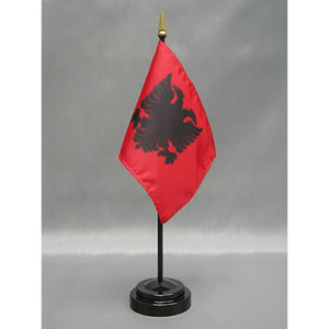 Albania 4x6 E-Gloss Mounted Flag Albania 4x6 E-Gloss Mounted Flag