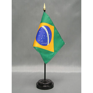 Brazil 4x6 E-Gloss Mounted Flag Brazil 4x6 E-Gloss Mounted Flag