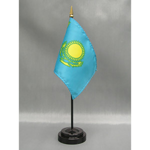 Kazakhstan 4x6 E-Gloss Mounted Flag Kazakhstan 4x6 E-Gloss Mounted Flag