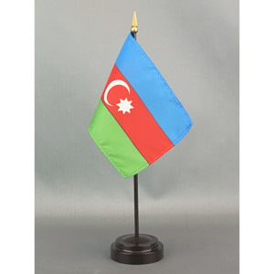 Azerbaijan 4x6 E-Gloss Mounted Flag Azerbaijan 4x6 E-Gloss Mounted Flag