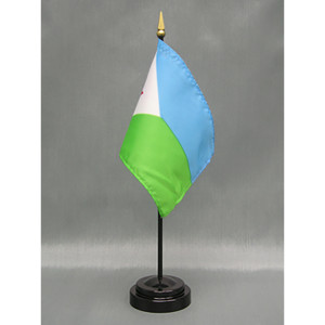 Djibouti 4x6 E-Gloss Mounted Flag Djibouti 4x6 E-Gloss Mounted Flag