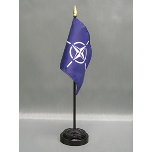 NATO 4x6 E-Gloss Mounted Flag NATO 4x6 E-Gloss Mounted Flag