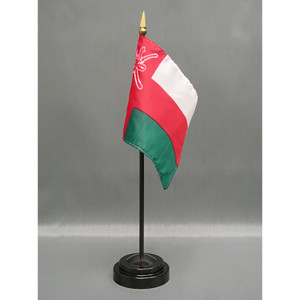 Oman Flag 4x6 E-Gloss  Mounted Flag