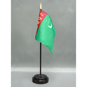 Turkmenistan 4x6 E-Gloss Mounted Flag Turkmenistan 4x6 E-Gloss Mounted Flag