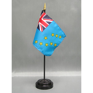 Tuvalu 4x6 E-Gloss Mounted Flag Tuvalu 4x6 E-Gloss Mounted Flag