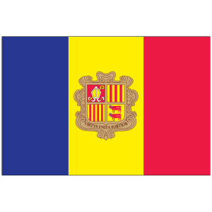 Andorra w/Seal Flag Andorra w/Seal Flag