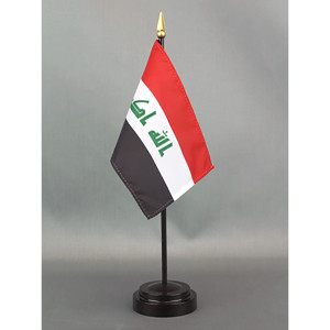 Iraq 4x6 E-Gloss Flag Mounted Flag Iraq 4x6 E-Gloss Flag Mounted Flag