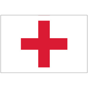 Red Cross 4x6 E-Gloss Flag Mounted Flag Red Cross 4x6 E-Gloss Flag Mounted Flag