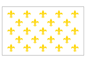 23 Fleur de Lis Flag - White 23 Fleur de Lis Flag - White
