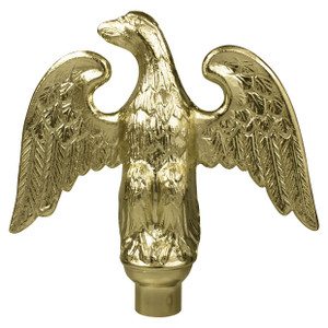 Gold - Metal Perched Eagle Flagpole Ornaments Gold - Metal Perched Eagle Flagpole Ornaments