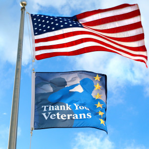 3' x 3' Thank You Veterans Flag™ 3' x 3' Thank You Veterans Flag™