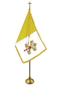 Papal Indoor/Parade Flags with Pole Hem Papal Indoor/Parade Flags with Pole Hem