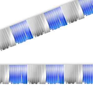 Blue & Silver Metallic Fringe Strings