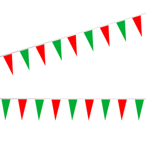 Red & Green Plasti-Cloth Pennant Strings