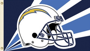 Los Angeles Chargers Helmet Flag - 3' x 5'