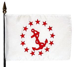 Rear Commodore 4''x 6'' E-Gloss Flag