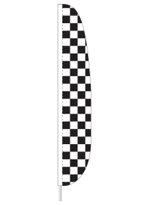 Black & White Checkered - Heavy Duty Feather Flag Black & White Checkered - Heavy Duty Feather Flag